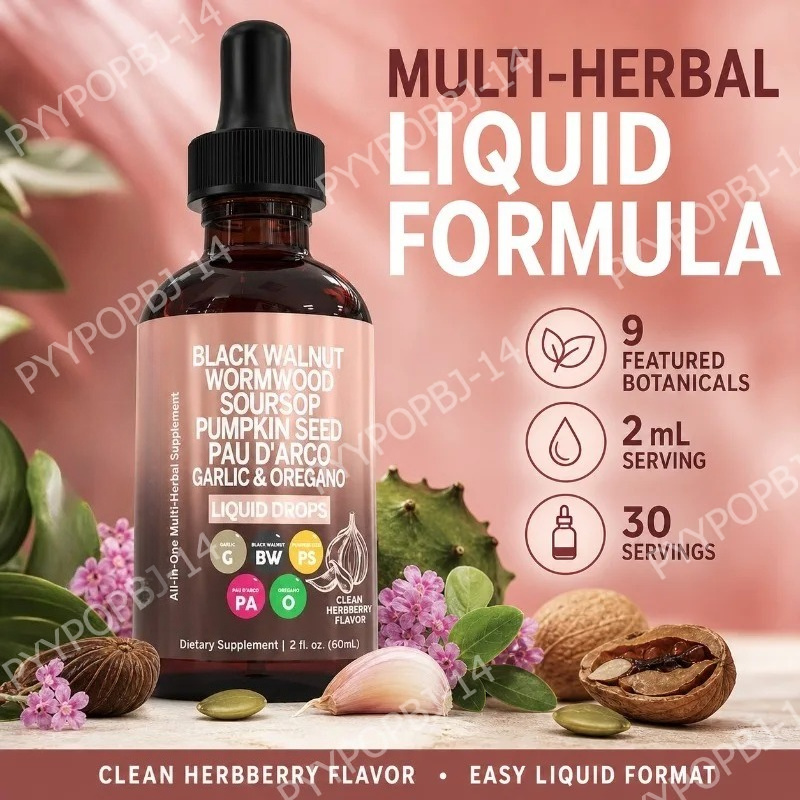 Herbal Wellness Blend - Травяные жидкие капли с чесноком, экстрактами